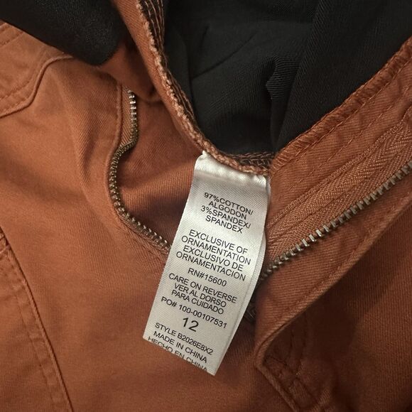 Democracy Ab Solution Cargo Utility Pants 12 Dark Orange High Rise Shaping Chic - Picture 5 of 12